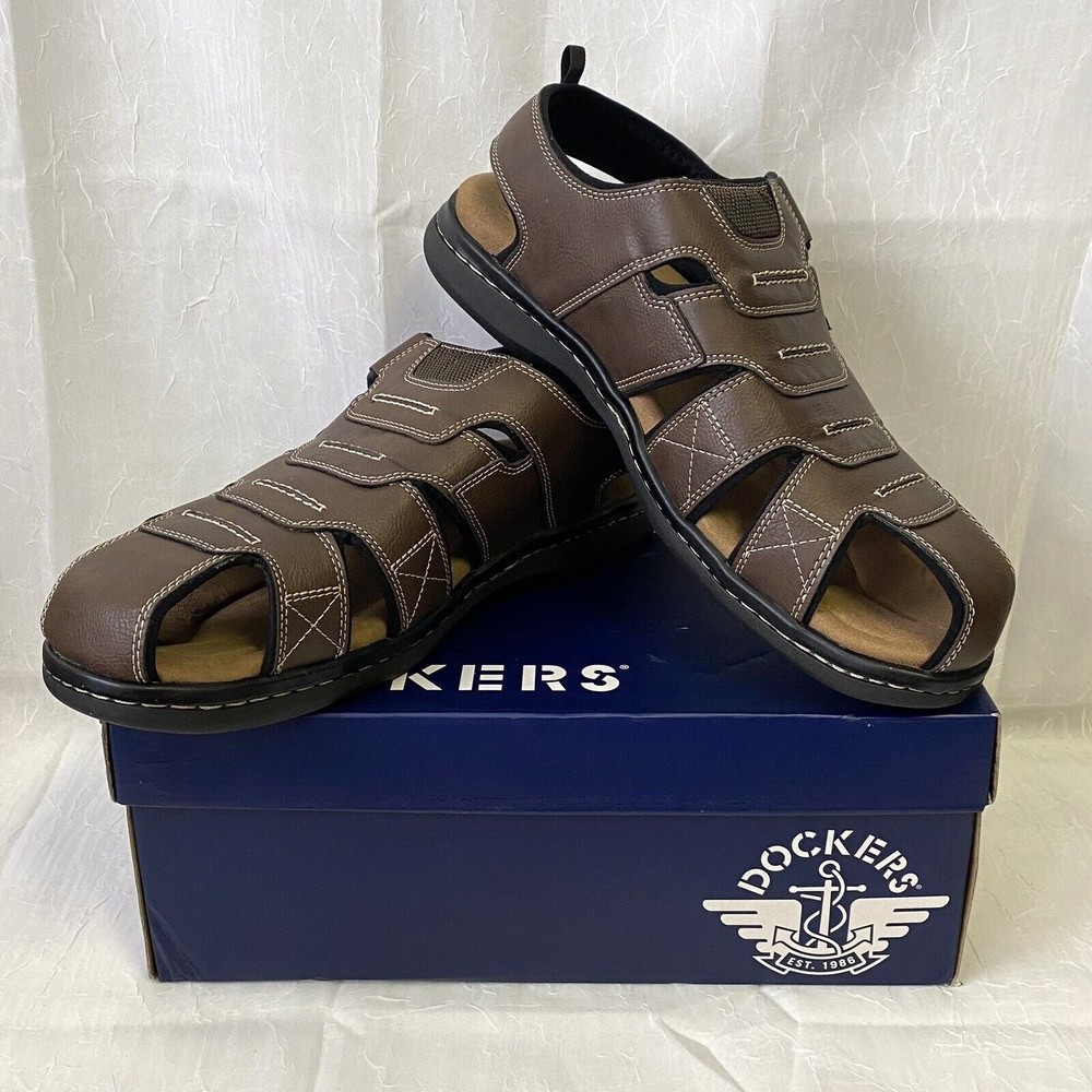 Dockers Men's Searose Brair 13W Sandals Fisherman Casual Comfort Outdoor Brown